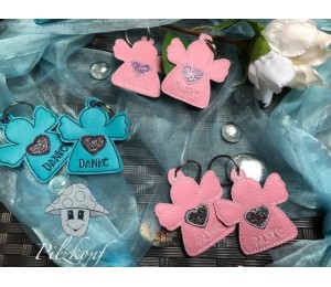 Stickdatei ITH - Schlüsselanhänger Engel Schutzengel - kostenlos für ehrenamtliche Sticker